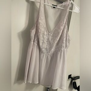 Size 3 Sheer white blouse